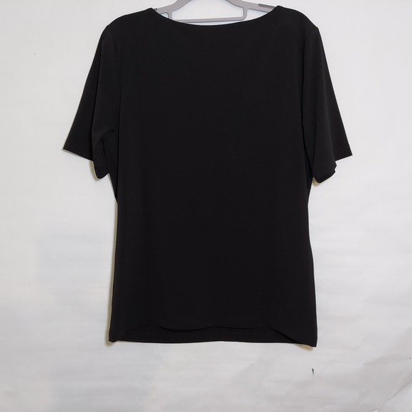 Carmen Marc Valvo Blouse Xl Liquid Jersey Stretchy‎ Casual Preppy Minimalist - Picture 7 of 9